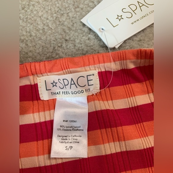 NWT L*Space Paloma Stripe Cropped TankTop Women Small Beach Summer Chic Colorful - Picture 7 of 9